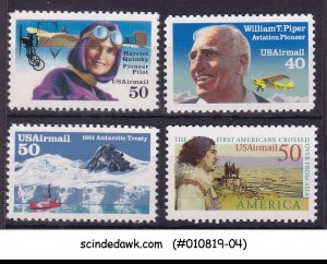 UNITED STATES USA - 1991 USA AVIATION PIONEERS / AIRMAILS 4V MNH