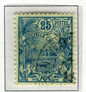 FRENCH COLONIES; NEW CALEDONIA 1905 Pictorial issue used 25c. value