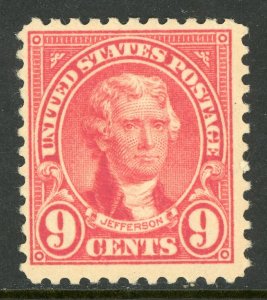 USA 1923 Fourth Bureau 9¢ Jefferson Perf 11 Scott 561 MNH G212