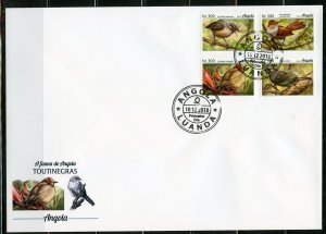 ANGOLA 2018  WARBLERS SET FIRST DAY COVER