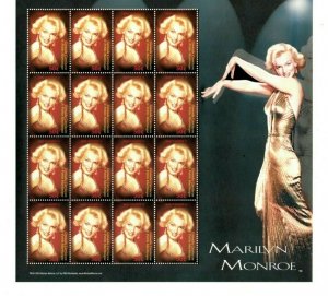 Grenadines 2004 - Marilyn Monroe - Sheet of 16 stamps - Scott #2530 - MNH