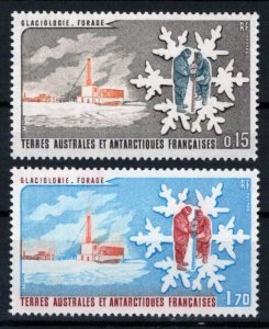 FSAT TAAF 105-106 MNH Glaciology Science Exploration Polar ZAYIX 0324S0082