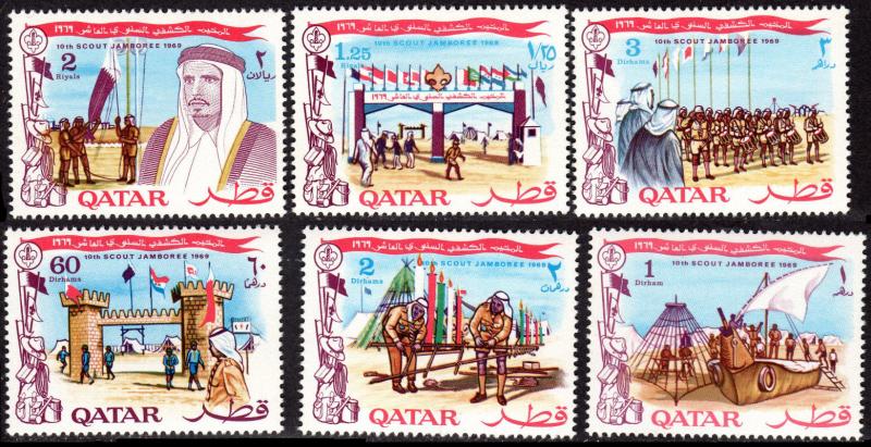 Qatar Sc# 184-189 10th Qatar Boy Scout Jamboree MNH