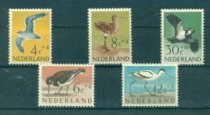 Netherlands - Sc# B353-7. 1961 Birds. MNH. $6.60.