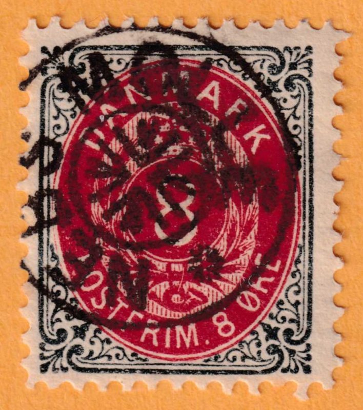 DENMARK 44a WITH NEBS MØLLE STAR CANCEL - DEN-44a