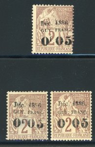 FRENCH GUIANA (2, 2 x 2a), F-VF, og - 424221