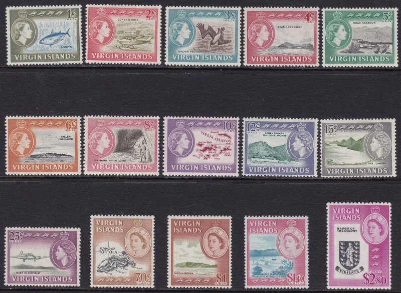 1964-68 BRITISH VIRGIN ISLANDS - SG n. 178/192  15 values  MLH/MNH */**