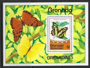 Grenada Grenadines 82 MNH 1975 Butterflies (fe1367)