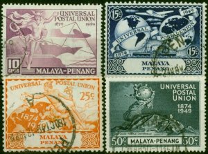 Penang 1949 UPU Set of 4 SG23-26 Fine Used