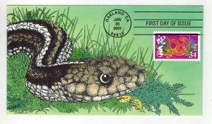 Peterman Art Plus #1 LUNAR NEW YEAR OF THE SNAKE 3500 GORGEOUS ALLOVER FDC