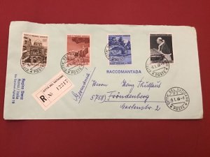 Vatican 1964 Regina Stenz Registered Postal Cover R42361