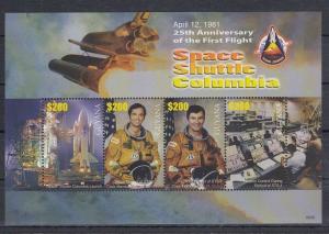 GUYANA SHEET SPACE SHUTTLE COLUMBIA FIRST FLIGHT COSMONAUTS