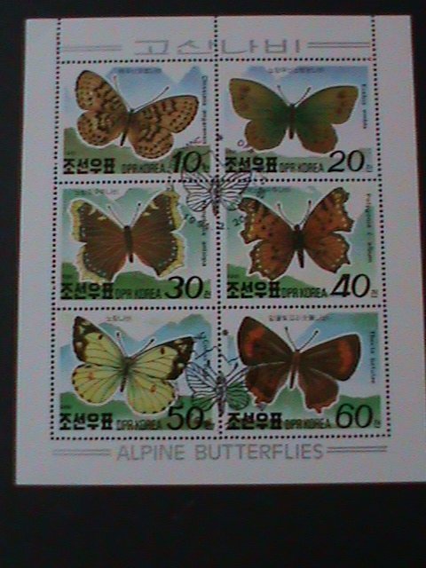 ​KOREA-1991 SC#2982a COLORFUL BEAUTIFUL LOVELY BUTTERFLIES CTO SHEET VF