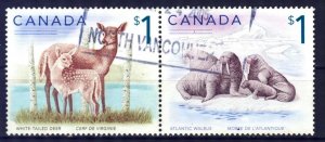Canada 2005 Deer's Seals Atlantic Walrus Mi.2299/2300 pair Used