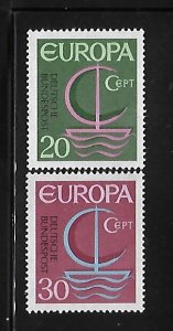 Germany 1966 Europa issue Sc 963-964 MNG A368