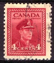 Canada; 1943: Sc. # 254: Used Single Stamp