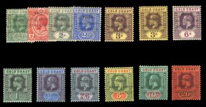 Togo #66-78 Cat$247.80, 1915 George V, complete set, hinged