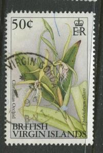 Virgin Is.- Scott 704 -Flowers Issue -1991-2 - Used - Single 50c Stamp