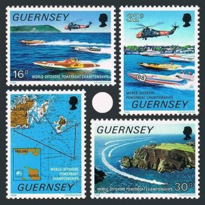 Guernsey 390-393,MNH.Michel 426-429. Powerboat Championships,1988.Helicopter.