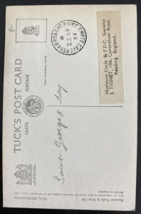 1955 Berks England RPPC Postcard Cover  Their Majesties King George & Queen 