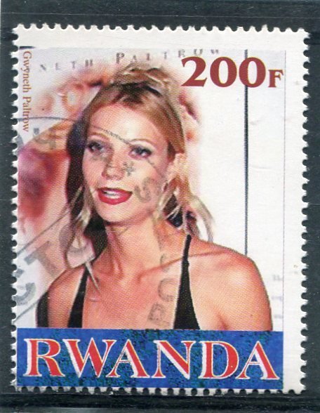 Rwanda 1999 MILLENNIUM Gwyneth Paltrow 1 value Perforated Fine Used VF