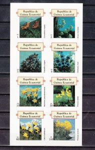 Equatorial Guinea, 1979 issue. Flowers IMPERF sheet of 8. ^