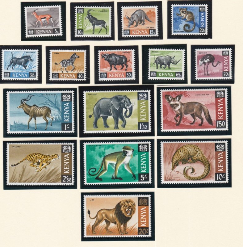 Kenya # 20-35, Animals,  Mint NH, 1/2 Cat.