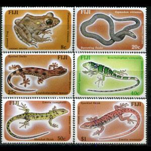 FIJI 1986 - Scott# 554-9 Reptiles Set of 6 NH