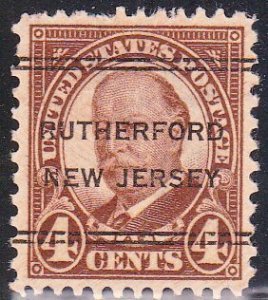 Precancel - DLE - Rutherford, NJ PSS 247 - 1922-26 Issue - Compound Perf