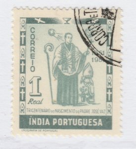 1951 Portuguese India 1r Used Stamp A20P34F2254-