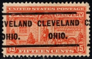 1925 US Scott #- E13 15 Cents Special Delivery Precancel Cleveland OH Used