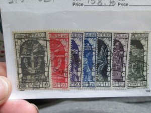 Italy #315-321 used set  2022 SCV = $158.70