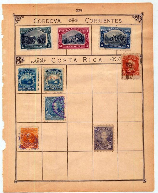 Canada S.America Caribbean P.Rico Early M&U on Old Pages(90+Items)(Mzt389 