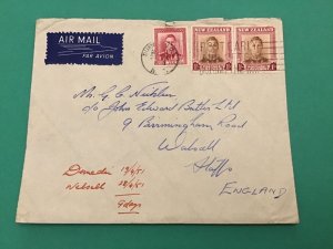 New Zealand to England 1951 Air Mail  Stamp Cover R42757