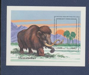 MALAGASY - Scott 1181 -  MNH S/S - Mammoth, Elephant  1995