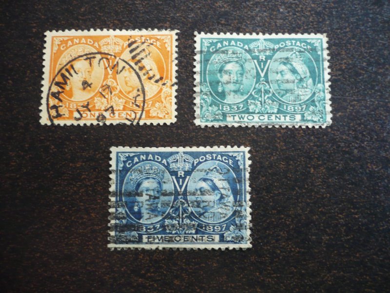 Stamps - Canada - Scott# 51,52,54 - Used Part Set of 3 Stamps