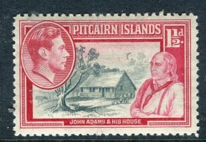 PITCAIRN ISLANDS; 1938 early GVI issue fine Mint hinged 1.5d. value