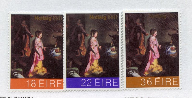 Ireland, Scott #510-12, Mint, Never Hinged complete set