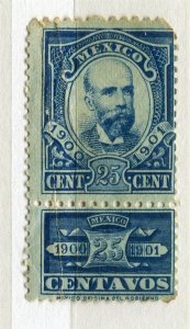 MEXICO; 1900s early classic Revenue Fiscal issue Mint 25c. value