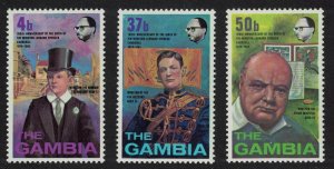 Gambia Birth Centenary of Sir Winston Churchill 3v 1974 MNH SG#320-322