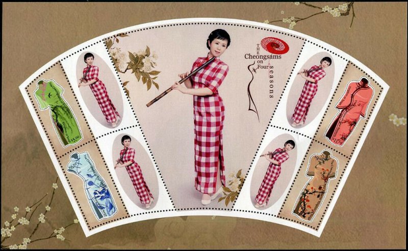 HERRICKSTAMP NEW ISSUES TONGA Sc.# 1324e Cheongsam Fashion Large Size S/S #2