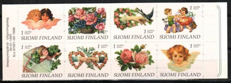 Finland Stamp 1026-1033  - Angels, children, flowers