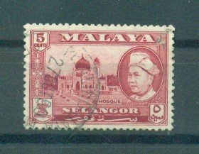 Malaya - Selangor sc# 105 used cat value $.25