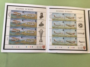 Isle of Man Aviation mint never hinged stamps  A8436