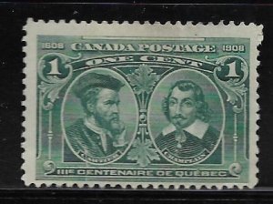 CANADA, 97, MINT HINGED, SLIGHT TEAR, CARTIER & CHAMPLAIN