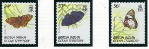 B.I.O.T. 148-50 MNH 1994 Butterflies (fe4589)