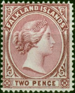 Falkland Islands 1896 2s Reddish Purple SG26 Fine MM