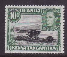 Kenya Uganda Tanganyika-Sc#70a- id9-unused og NH 10c KGVI-Trees-13x12.5-1950-any
