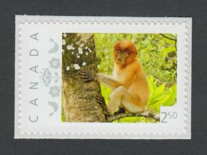 YOUNG PROBOSCIS MONKEY Picture Postage 2.50 Stamp MNH Canada 2014 [p11sn21]