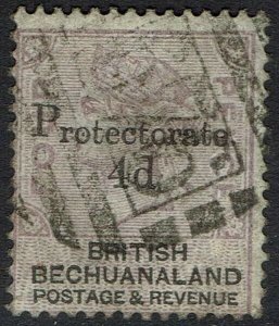 BECHUANALAND 1888 QV PROTECTORATE 4D ON 4D USED 